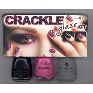  China Glaze Crackle Glaze Kit   (3 Pack) Beauty