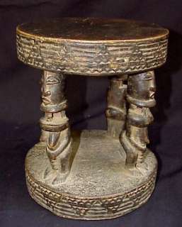RITUAL STOOL WITH FOUR FIGURES   DOGON CULTURE   MALI  
