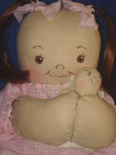Jan Shackelford Youngun Cloth Baby Girl & Doll 1991  