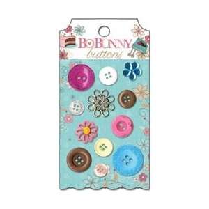  Bo Bunny Sweet Tooth Buttons & Embellishments 12/Pkg;3 