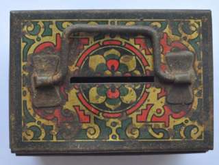 1900s UK Britain Money Coin Saver Antique Tin Box  