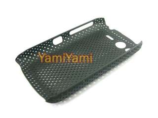 Plastic Hole Skin Protector Case For HTC Desire S G12 S510e Black 