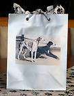 Greyhound Dog Vintage Art Gift Wrap Bag in Platinum Med
