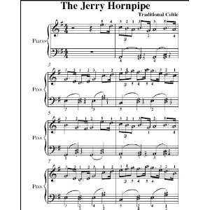  Jerry Hornpipe Easy Piano Sheet Music Traditional Celtic Books
