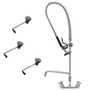  T&S 5PR 8W14 TWV Equip Wall Mounted Pre Rinse Faucet with 