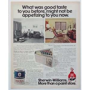  1972 Sherwin Williams Paint Good Taste Print Ad (2190 