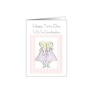  Happy Twins Day Twin Granddaughters Card Health 