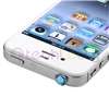For iPhone 4 4S BLUE Diamond Anti dust Plug Dust Stopper 3.5mm Dock 