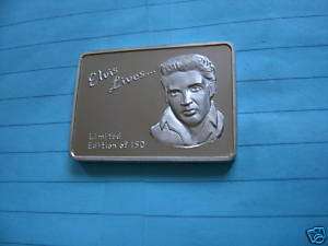 ELVIS LIVES GREEN COUNTRY MINT 999 SILVER BAR RARE  