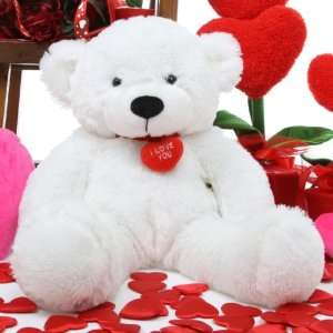  Coco L Cuddles Red I Love You Necklace White Teddy Bear 