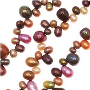  Jewel Tone Rainbow Assorted Top Drilled Cultured Pearl Mix 