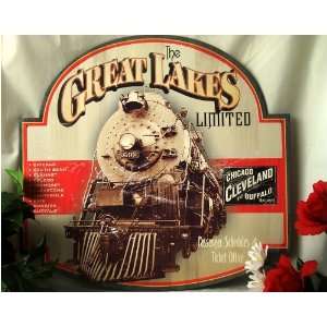  Large Tin Sign   Great Lakes Train