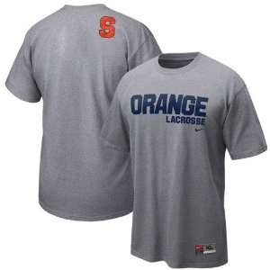 Nike Syracuse Orange Ash Lacrosse Practice T shirt  Sports 