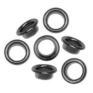  Gun Metal Plated Round Grommets   Fits 4mm Bead Holes (100 