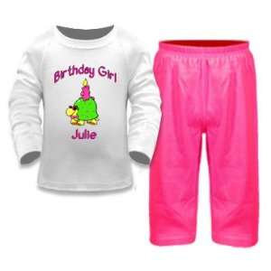  Personalized Birthday Girl Turtle Pant Set Size 24M Baby