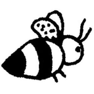 Magenta Cling Stamps Bee 