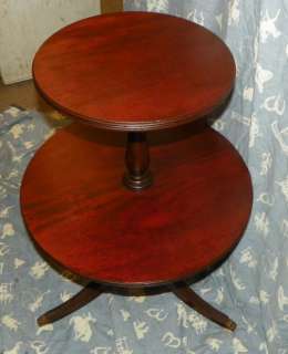 Mahogany Two Tier Table or Dumbwaiter Table  
