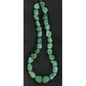    LEAF GREEN HUBEI TURQUOISE NUGGET 12 20mm BEADS~ 