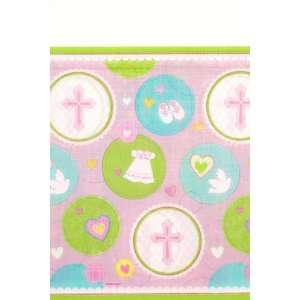   Lets Party By Amscan Sweet Blessing Pink Tablecover 