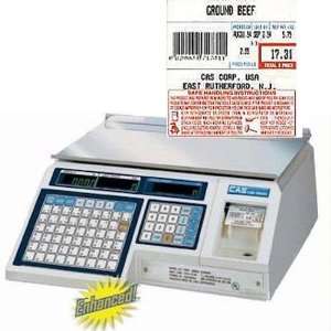 CAS LP 1000N Label Printing Scale Legal for Trade 30 x 0 01 lb with a 