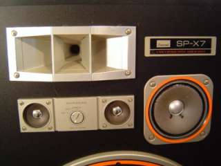 Pair Sansui Floor Speakers SP X7 4 Way 5 Speaker System 27x17 1/4x10 1 