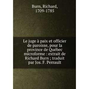   de QuÃ©bec microforme : extrait de Richard Burn ; traduit par Jos. F