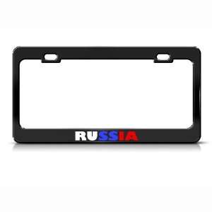 Russia Flag Country Metal license plate frame Tag Holder