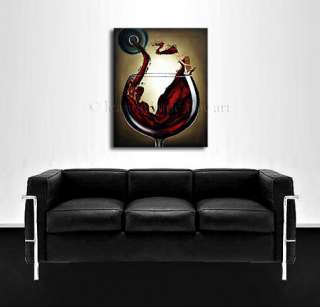 SEXY WOMAN RED WINE ART GICLEE OF LEANNE LAINE PAINTING  