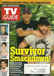 Boston Rob Mariano Russell Hantz Survivor 2011 TV Guide  