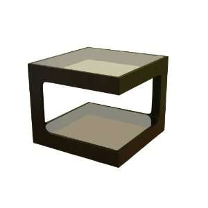  Clara Glass Square Side Table: Home & Kitchen