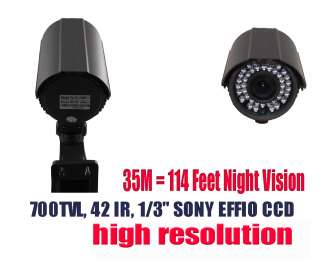 700TVL High Res Home CCTV DVR Security Camera System  
