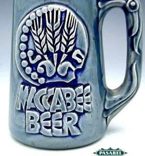 Weissof ceramic Maccabee Beer Tankard, Israel, 1950s  