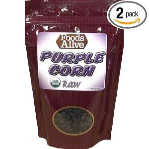 Foods Alive Organic Purple Corn, 8 Ounce Bags (Pack of 2)  