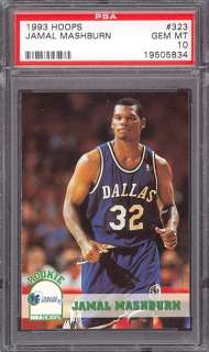 1993 Hoops #323 Jamal Mashburn Rookie PSA 10 pop 2 *699  