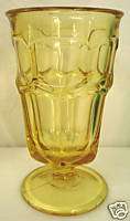 Westmoreland Glass Ashburton #1855 Yellow Ice Tea Glass  