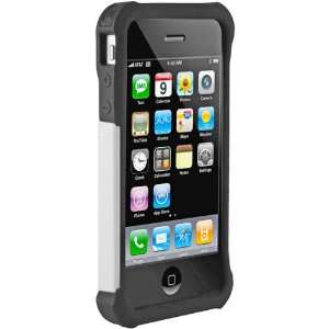  NEW Black/White Shell Gel [SG] 3 Layer Case for iPhone 4 