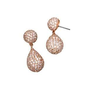  C.Z. (925) Sterling Silver Ball Drop Earring: Jewelry