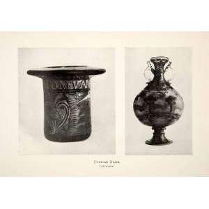  1909 Print Catalan Catalonia Spain Glass Vase Bottle 