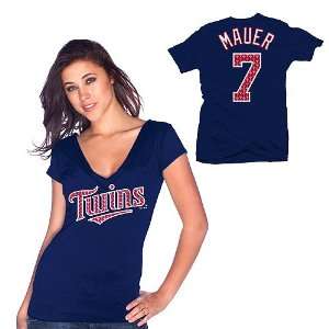   Name & Number Deep V Neck Tee by Majestic Threads: Sports & Outdoors