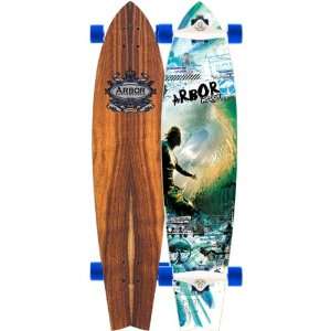 Arbor Mission Koa Complete Skateboard w/ Free B&F Heart Sticker Bundle 