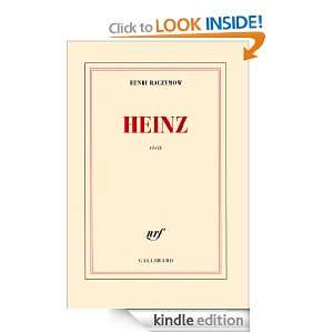 Heinz (BLANCHE) (French Edition) Henri Raczymow  Kindle 