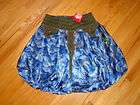 nwt oilily womens trippy blu silk balloon love skirt 34 $ 109 95 time 