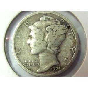  1924 Mercury Silver Dime 