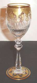   Prestige Wine Glass #3 Crystal with Gold Trim Retail $890.00 New
