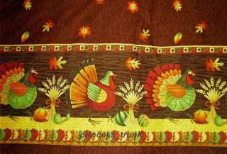 Harvest Turkeys Thanksgiving Gorgeous Border Dress Cust  