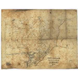  Civil War Map Map of southern portion of Cobb County 