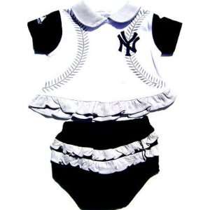   Infant New York Yankees Girl Ruffle Cheer Dress: Sports & Outdoors