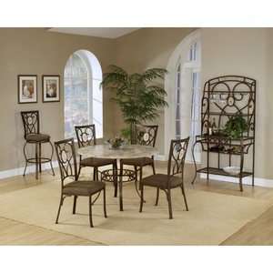   Brookside 5 Piece Round Dining Table Set with Oval Fossil Back Chair