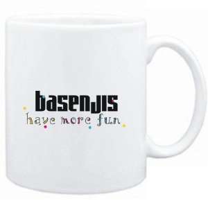  Mug White Basenjis have more fun Dogs