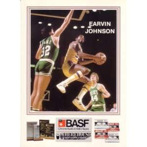   Magic Johnson Lakers 1985 86 BASF 5x7 card